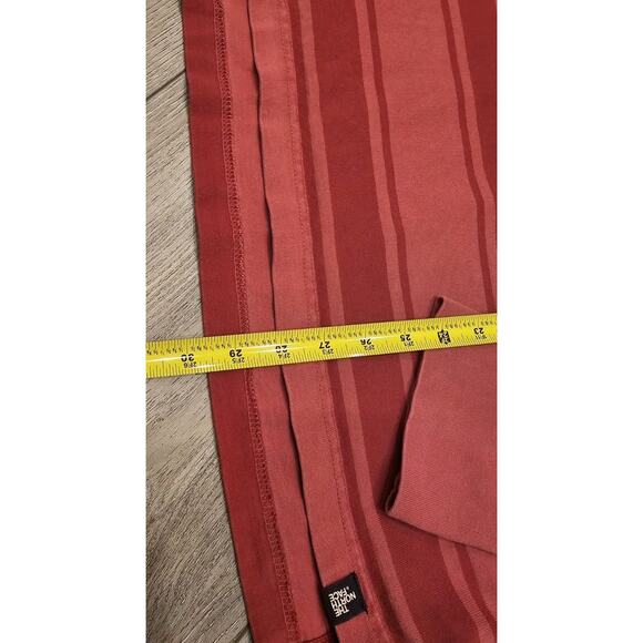 The North Face Shirt Mens XL Red Clay Striped Long Sleeve Wedge Wood Rugby Polo - Picture 6 of 10